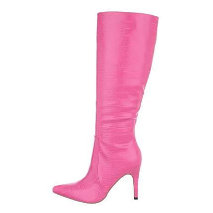 Damen High-Heel Stiefel - pink Gr. 40