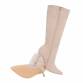 Damen High-Heel Stiefel - beige