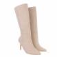 Damen High-Heel Stiefel - beige