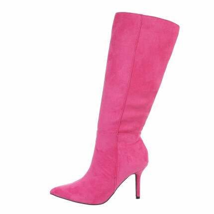 Damen High-Heel Stiefel - fuchsia