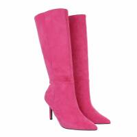 Damen High-Heel Stiefel - fuchsia