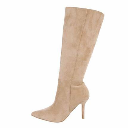 Damen High-Heel Stiefel - khaki Gr. 39