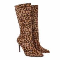 Damen High-Heel Stiefel - leopard