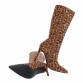 Damen High-Heel Stiefel - leopard