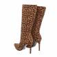 Damen High-Heel Stiefel - leopard