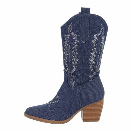 Damen Western- & Bikerboots - dblue Gr. 36