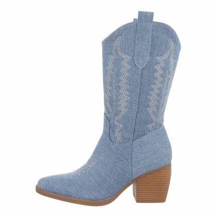 Damen Western- & Bikerboots - lblue