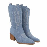 Damen Western- & Bikerboots - lblue