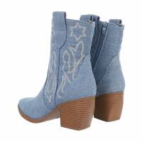 Damen Western- & Bikerboots - lblue