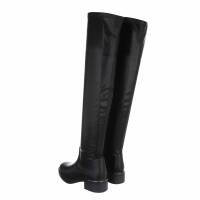 Damen Overknee-Stiefel - blackpu