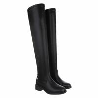 Damen Overknee-Stiefel - blackpu