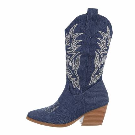 Damen Western- & Bikerboots - dblue Gr. 37