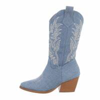 Damen Western- & Bikerboots - lblue