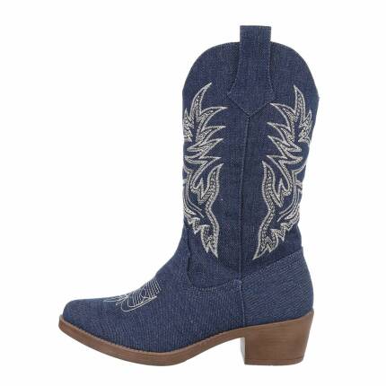 Damen Western- & Bikerboots - dblue Gr. 36