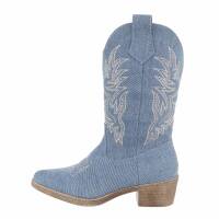 Damen Western- & Bikerboots - lblue