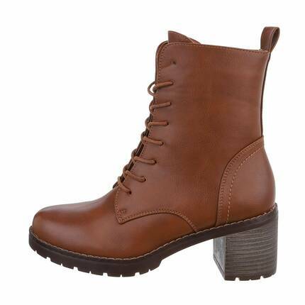 Damen Schnrstiefeletten - camel Gr. 38