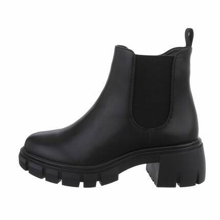 Damen Chelsea Boots - blackpu Gr. 38