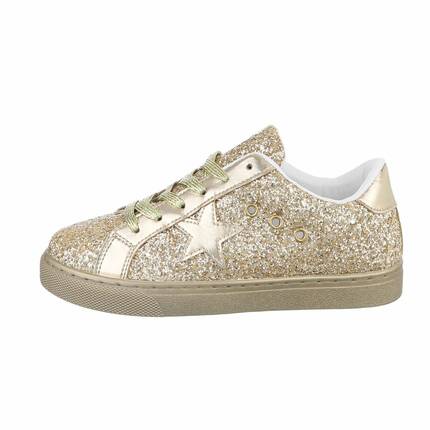 Damen Low-Sneakers - gold Gr. 37