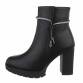 Damen High-Heel Stiefeletten - blackb