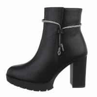 Damen High-Heel Stiefeletten - blackb - 12 Paar