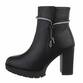 Damen High-Heel Stiefeletten - blackb - 12 Paar