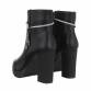 Damen High-Heel Stiefeletten - blackb Gr. 36