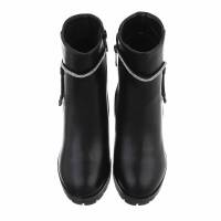 Damen High-Heel Stiefeletten - blackb Gr. 37