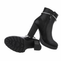 Damen High-Heel Stiefeletten - blackb Gr. 38