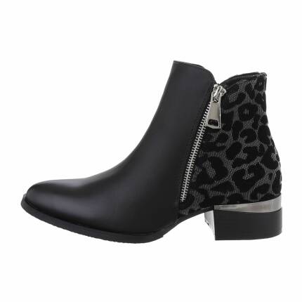 Damen Klassische Stiefeletten - blacksilver Gr. 36