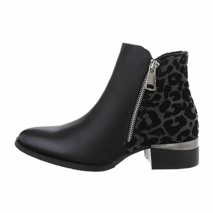 Damen Klassische Stiefeletten - blacksilver Gr. 38