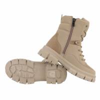 Damen Schnürstiefeletten - khaki