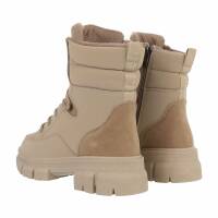 Damen Schnürstiefeletten - khaki