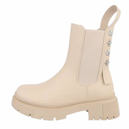 Damen Chelsea Boots - beige