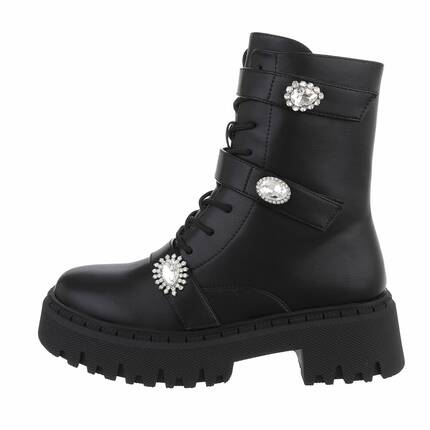 Damen Schnrstiefeletten - black Gr. 36