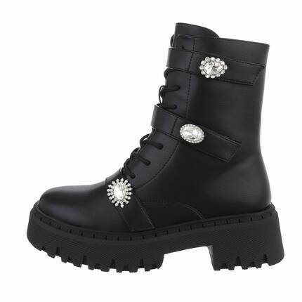 Damen Schnrstiefeletten - black Gr. 39