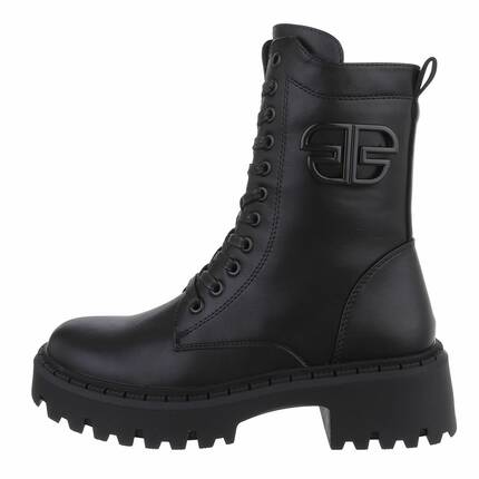 Damen Schnrstiefeletten - black Gr. 36