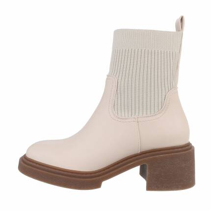 Damen Klassische Stiefeletten - beige Gr. 36