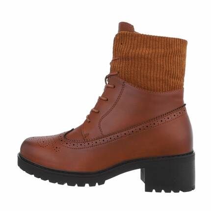 Damen Schnrstiefeletten - camel Gr. 38