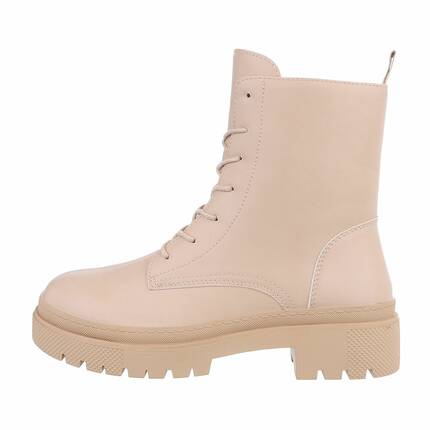 Damen Schnrstiefeletten - cream Gr. 36