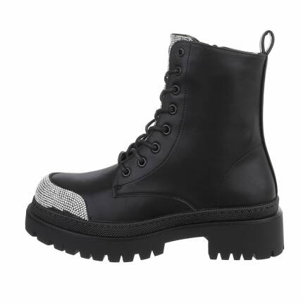 Damen Schnürstiefeletten - blacksilver