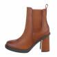 Damen High-Heel Stiefeletten - camel Gr. 37