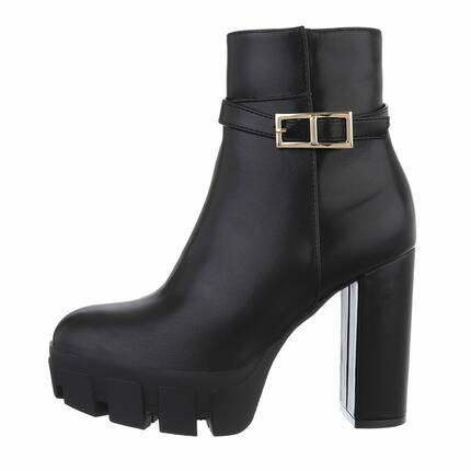 Damen High-Heel Stiefeletten - blackpu Gr. 41