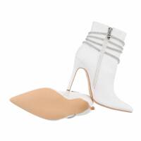 Damen High-Heel Stiefeletten - white