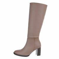 Damen High-Heel Stiefel - khaki