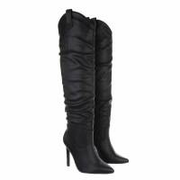 Damen Overknee-Stiefel - black