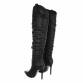 Damen Overknee-Stiefel - black