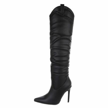 Damen Overknee-Stiefel - black Gr. 37