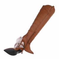 Damen Overknee-Stiefel - camel