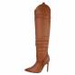 Damen Overknee-Stiefel - camel