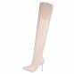 Damen Overknee-Stiefel - beige Gr. 36